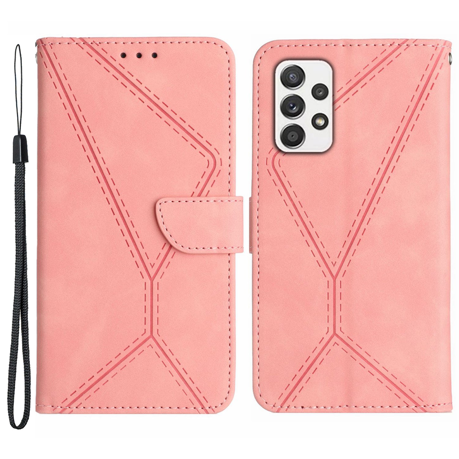 For Samsung Galaxy A52 4G / A52 5G / A52s 5G PU Leather Case HT05 Skin-touch Wallet Phone Shell with Strap For Samsung Galaxy A52 4G / A52 5G / A52s 5G PU Leather Case HT05 Skin-touch Wallet Phone Shell with Strap